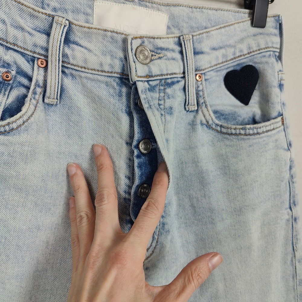 Mother Superior The Tomcat Ankle Fray Jeans Womens 26 Saved By The Bell Straight - Picture 6 of 14